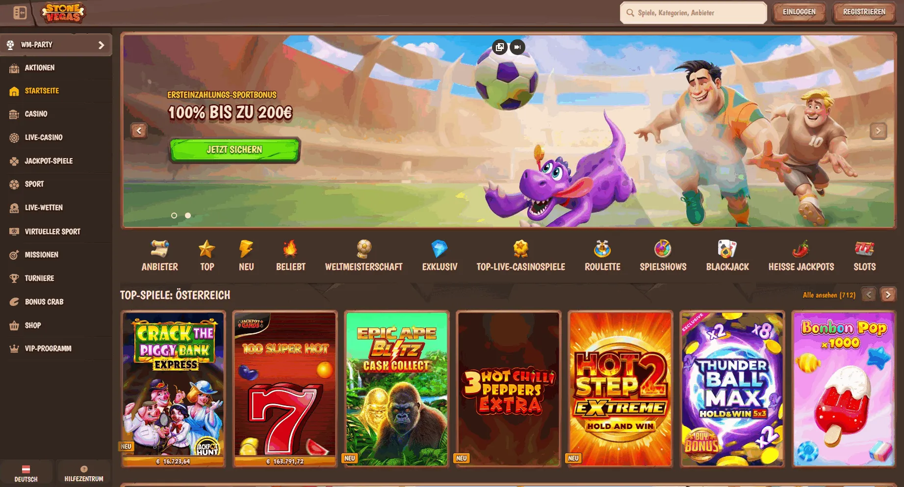 Stone Vegas casino angebote Stone Vegas online casino startseite